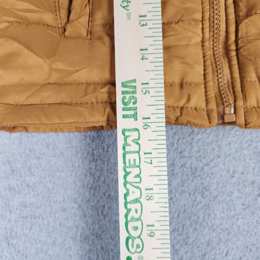 Eddie Bauer Puffer Vest Kids 4T Yellow Navy Blue Colorblock Corduroy Yoke Zip Up - Picture 6 of 8